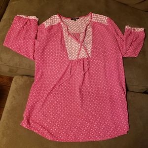 Womens NYDJ  pink and white top